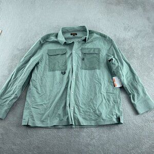 Bass Outdoor XXL Stretch Worker Shacket Lily Pad Green Flex Smart Tech NWT 4167